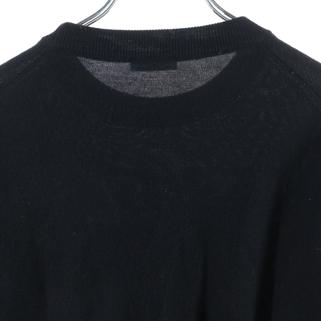 BALENCIAGA(バレンシアガ) エンブレム ロゴ刺繍 ウール クルーネック プルオーバー 長袖ニット セーター ブラック 595106 レディース