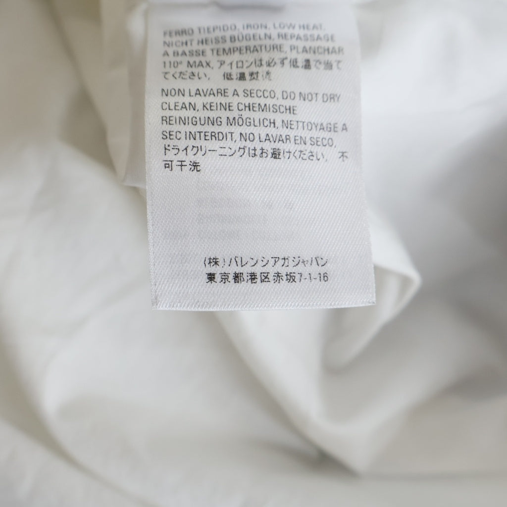 BALENCIAGA(バレンシアガ) バックロゴプリント ボタンダウン オーバーサイズ 長袖シャツ コットン ホワイト 556878