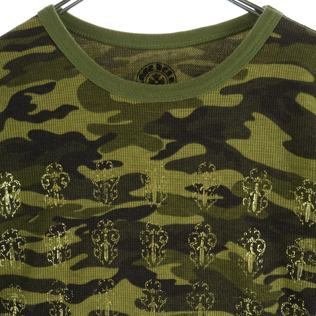CHROME HEARTS(クロムハーツ) OLD VINE DAGGER THERMAL L/S オールド ヴァインダガー サーマル 長袖 クルーネック カットソー カモフラ マルチカラー