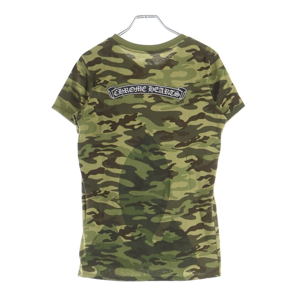 CHROME HEARTS(クロムハーツ) OLD SCROLL LABEL S/S TEE オールド スクロールラベルプリント カモフラ柄 迷彩 クルーネック半袖Tシャツ ショートスリーブカットソー カーキ