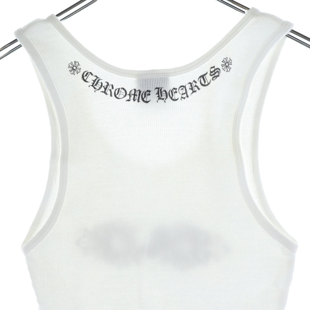 CHROME HEARTS(クロムハーツ) OLD HEART FLORAL CROSS RIB TANK オールド ハートフローラルクロスプリント タンクトップ ノースリーブ ホワイト