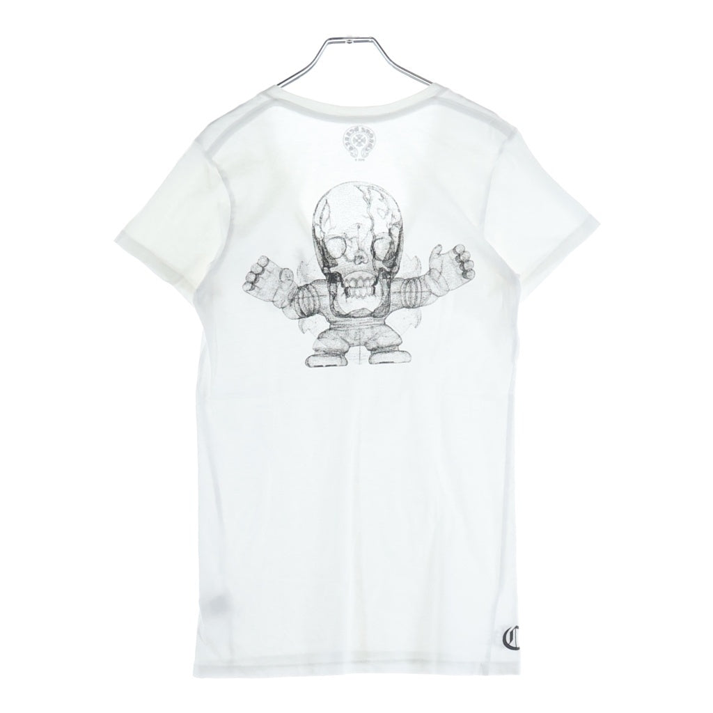 CHROME HEARTS(クロムハーツ) OLD FOTI Harris Teeter S/S TEE オールド フォティ バックプリント Vネック 半袖 Tシャツ カットソー ホワイト