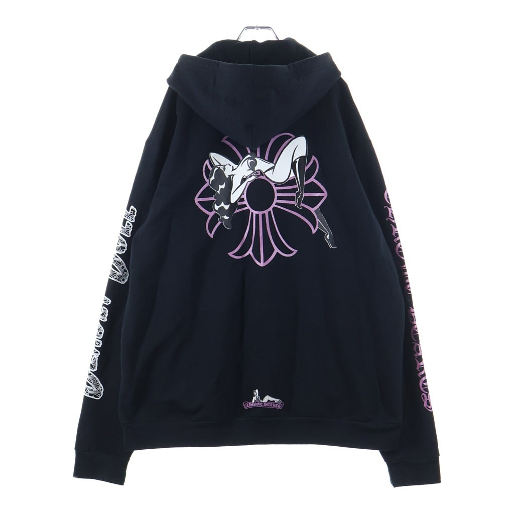 CHROME HEARTS(クロムハーツ) 26SS DEADLY DOLL SWTSHRT PLVR LTD ONLINE オンライン限定 デッドリードール プルオーバースウェットパーカー フーディー ブラック