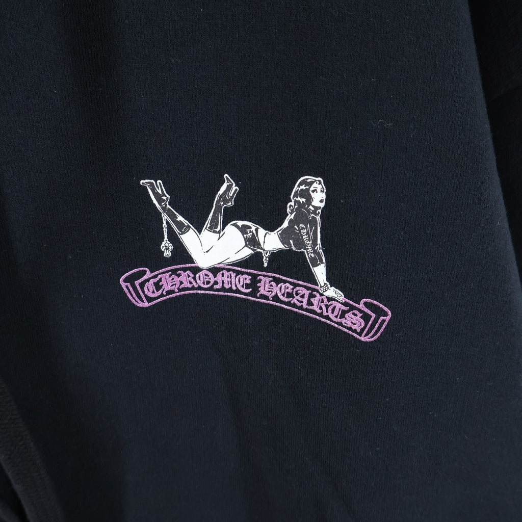 CHROME HEARTS(クロムハーツ) 26SS DEADLY DOLL SWTSHRT PLVR LTD ONLINE オンライン限定 デッドリードール プルオーバースウェットパーカー フーディー ブラック