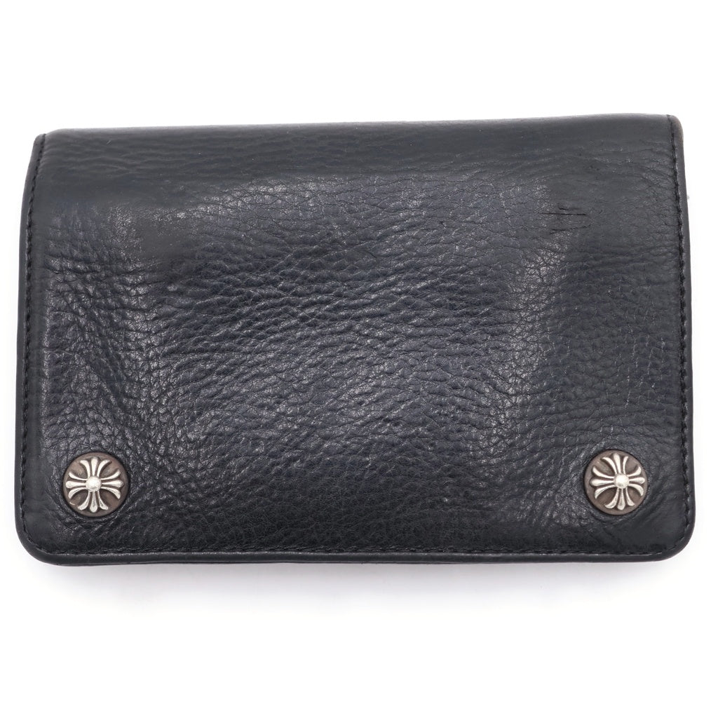 CHROME HEARTS(クロムハーツ) 2ZIP 2ジップ クロスボールボタンレザーウォレット 財布 ブラック