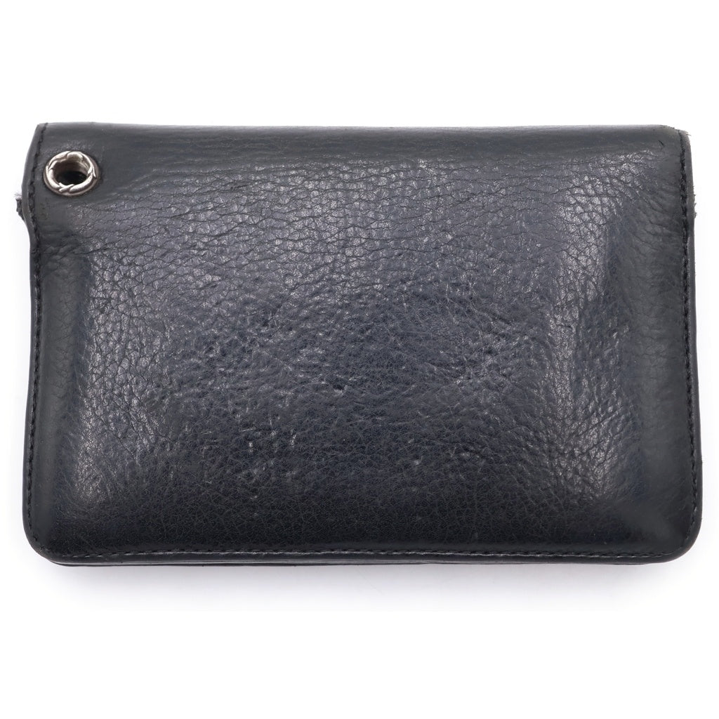 CHROME HEARTS(クロムハーツ) 2ZIP 2ジップ クロスボールボタンレザーウォレット 財布 ブラック