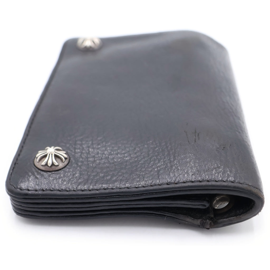 CHROME HEARTS(クロムハーツ) 2ZIP 2ジップ クロスボールボタンレザーウォレット 財布 ブラック