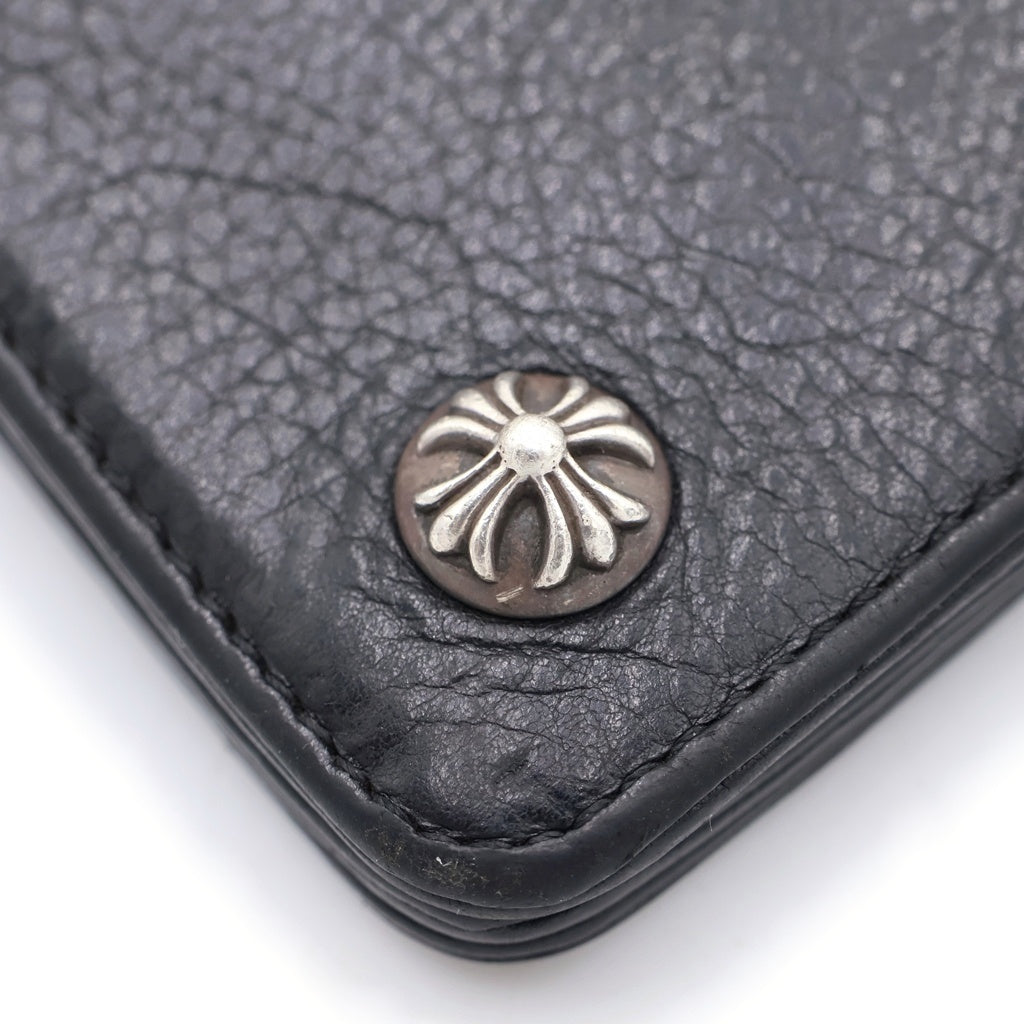 CHROME HEARTS(クロムハーツ) 2ZIP 2ジップ クロスボールボタンレザーウォレット 財布 ブラック