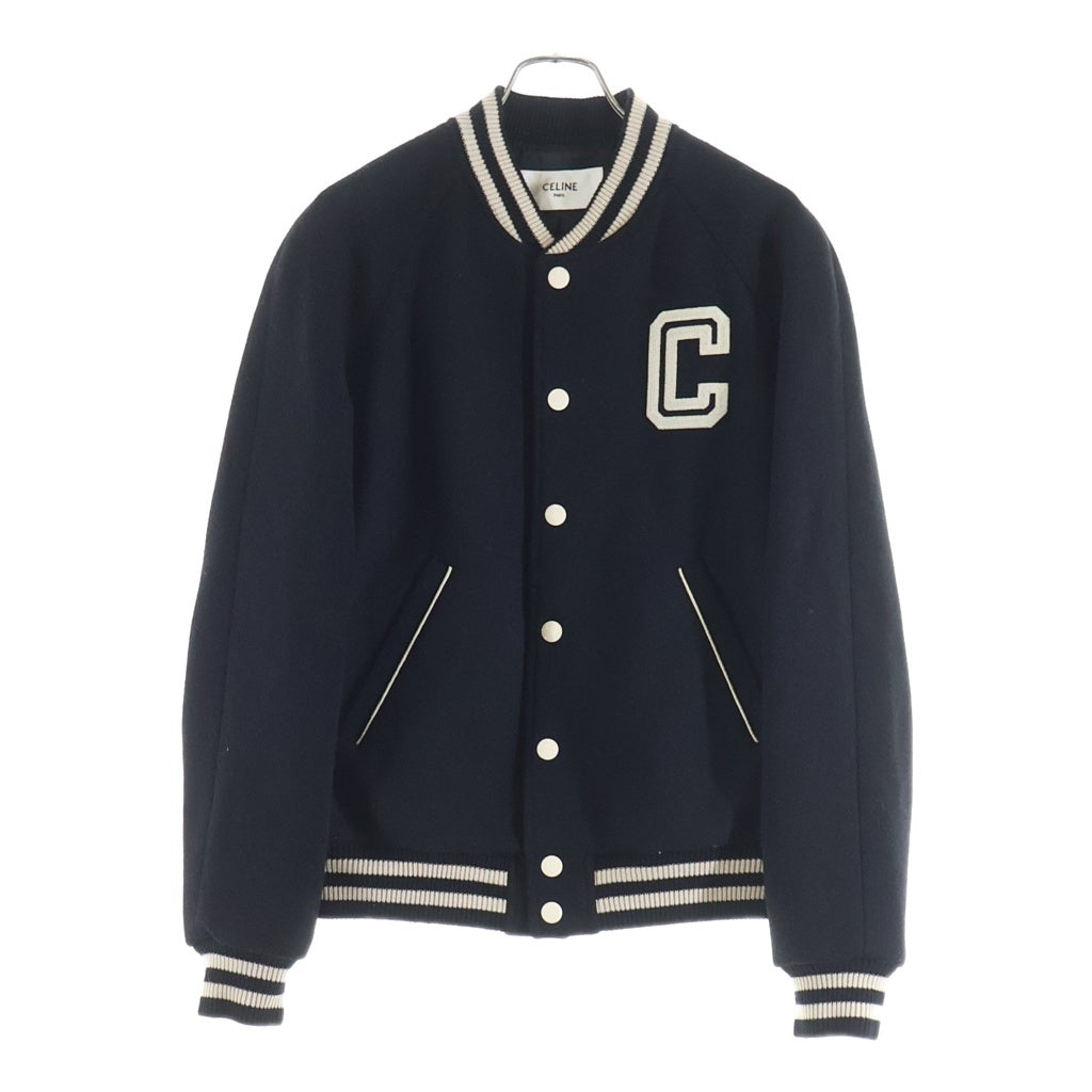 CELINE(セリーヌ) 24SS TEDDY COLLEGE BOMBER JACKET テディジャケット ボンバージャケット ブラック 2V86W896C.38NO