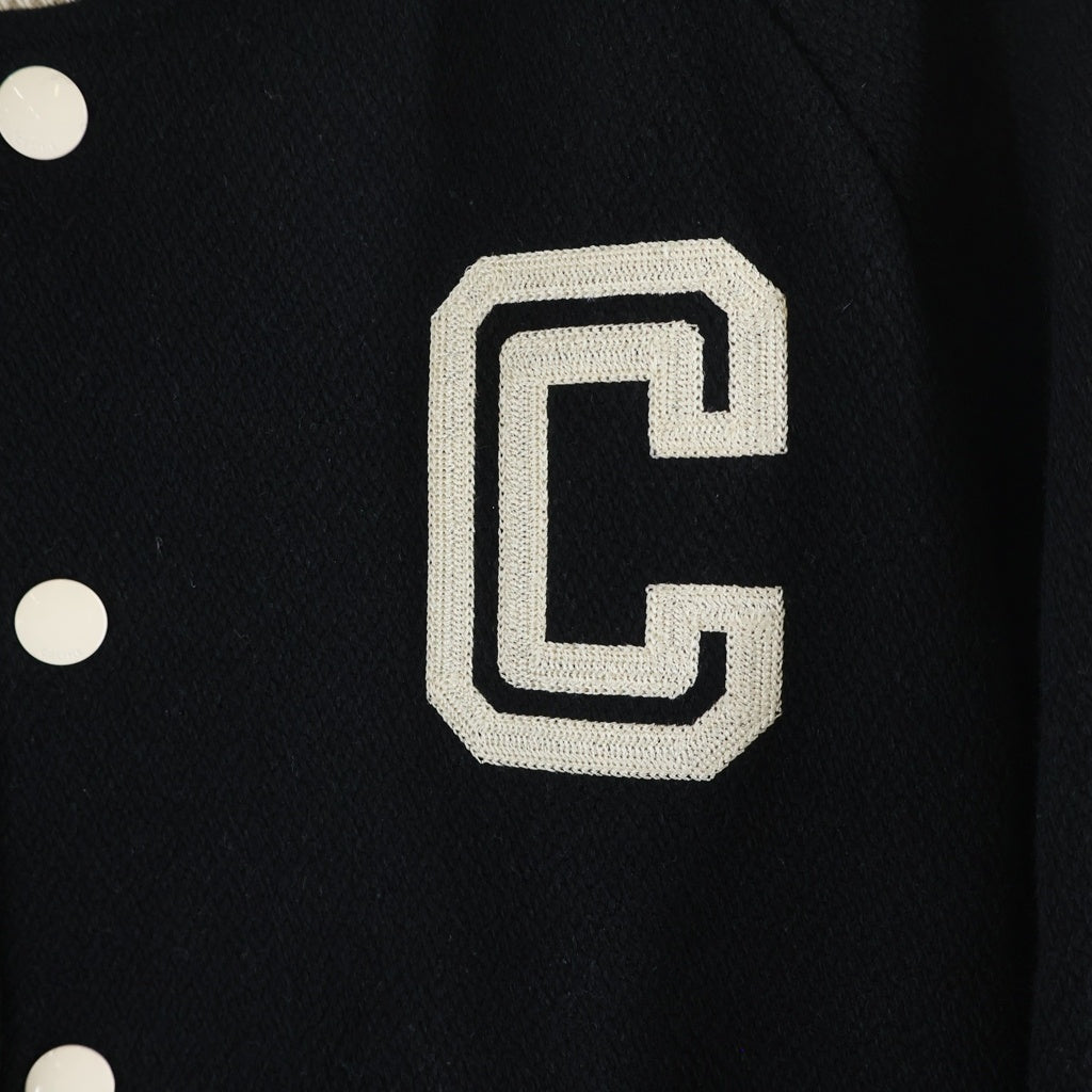 CELINE(セリーヌ) 24SS TEDDY COLLEGE BOMBER JACKET テディジャケット ボンバージャケット ブラック 2V86W896C.38NO