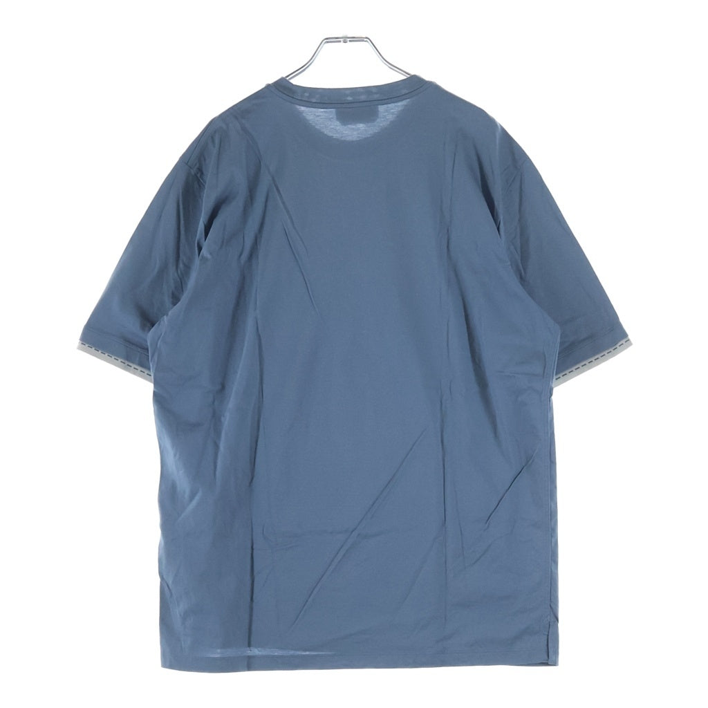 HERMES(エルメス) アームレイヤード 半袖 クルーネック Tシャツ ブルー