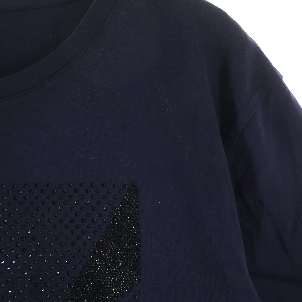 FENDI(フェンディ) モンスターアイ カラーストーン 半袖 クルーネック Tシャツ ネイビー FY0626 1Z2