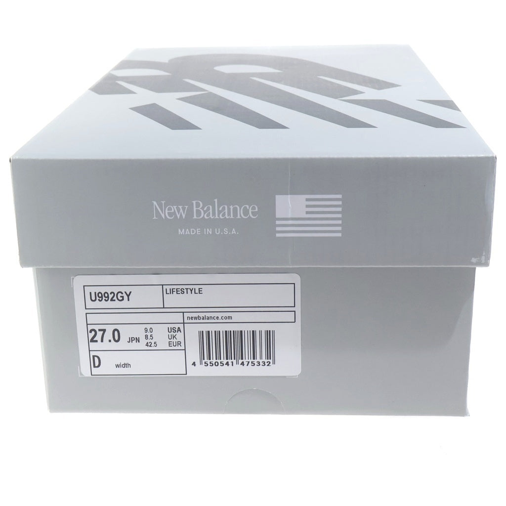New Balance(ニューバランス) Made in USA 992 Core ローカットスニーカー グレー US9/27cm U992GY