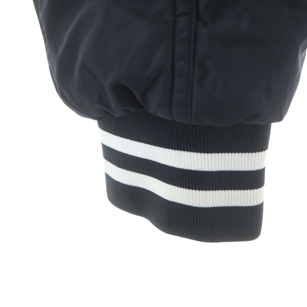 BALMAIN(バルマン) BLOUSON NYLON TF086XB27 ロゴプリント バイカー ナイロン ブルゾンジャケット ブラック TF086XB2