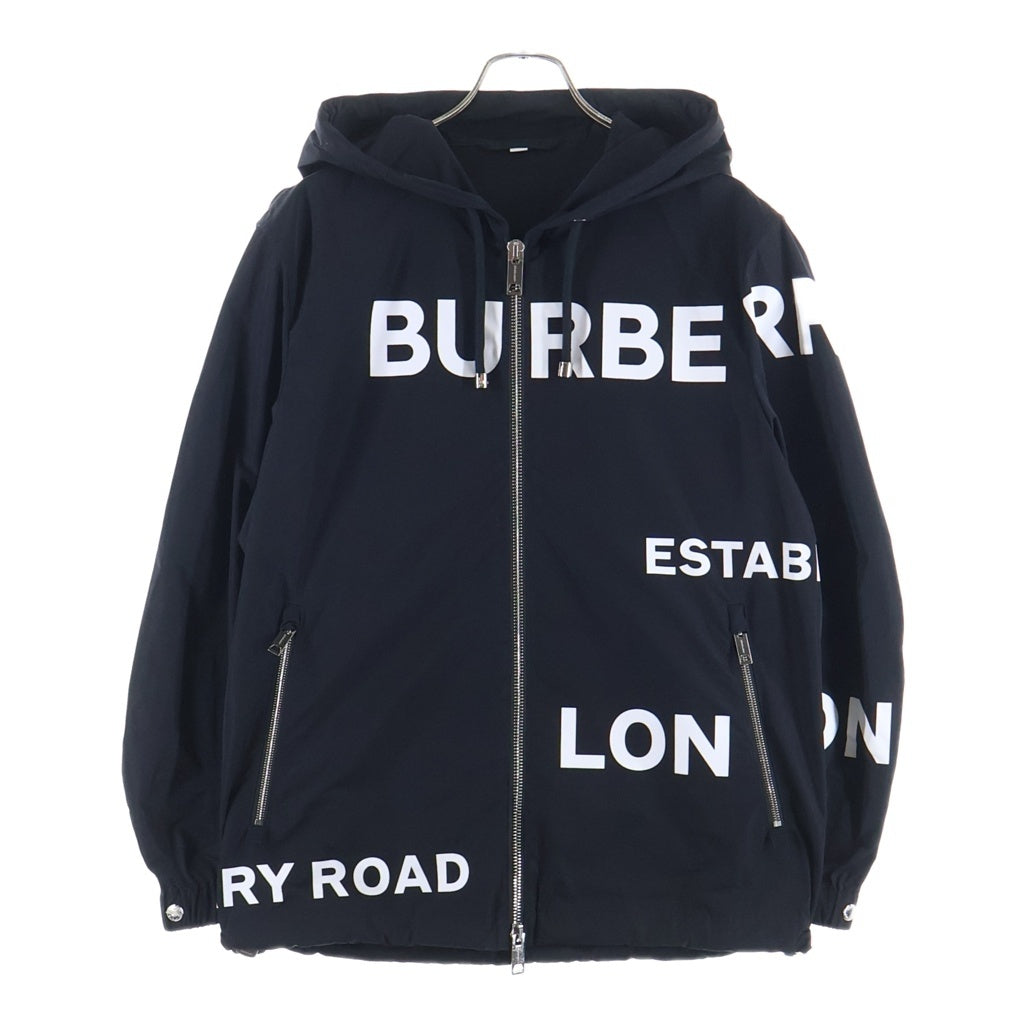 BURBERRY(バーバリー) HORSEFERRY PRINT PARKA ホースフェリー プリント ナイロン ジップアップパーカー ブラック 8013857