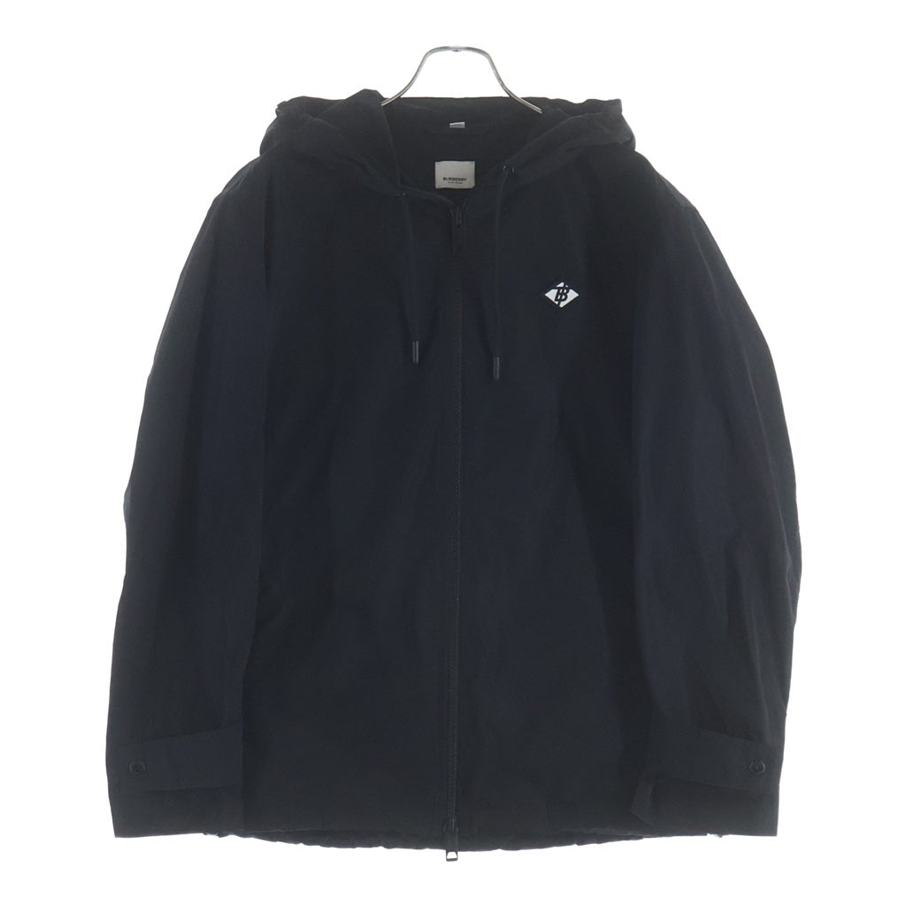 BURBERRY LONDON(バーバリーロンドン) EVERTON TBロゴ フロントジップ ナイロン マウンテンパーカー ジャケット ブラック 8021889