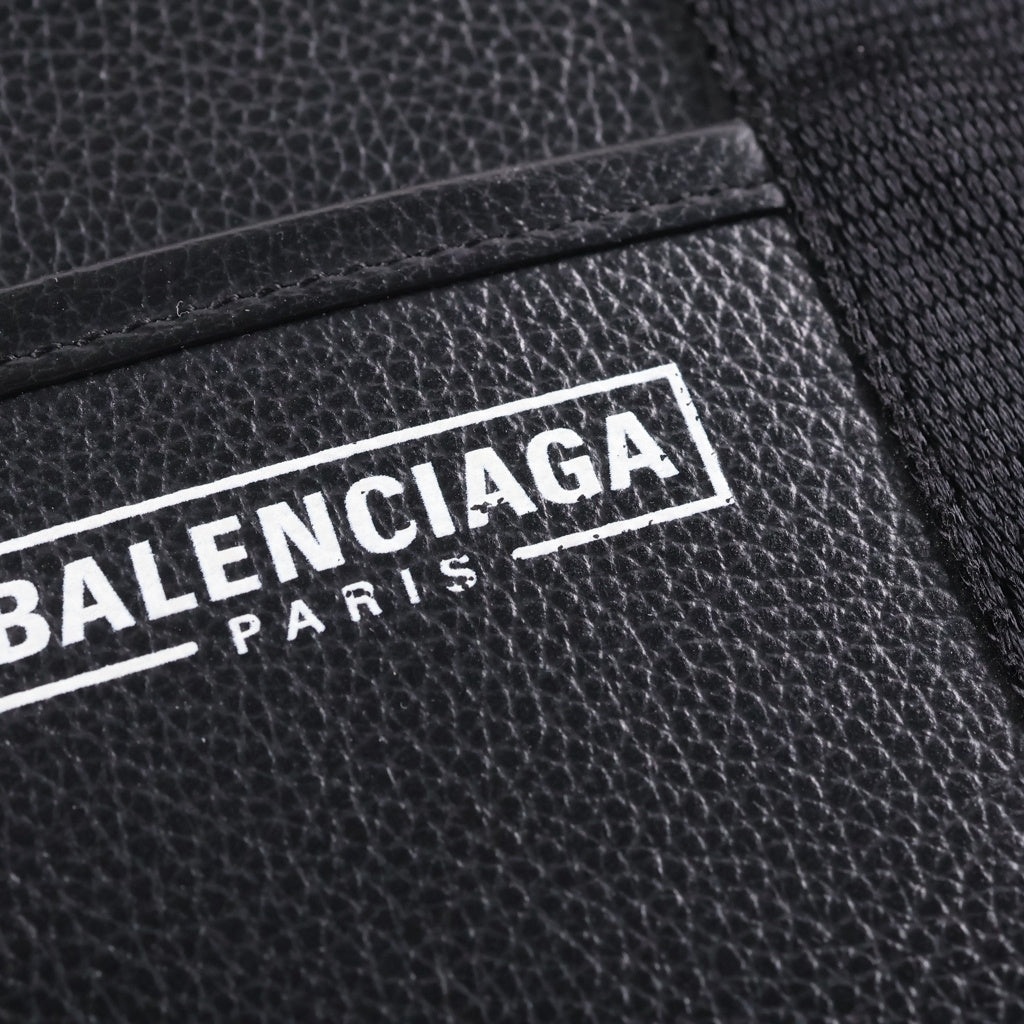 BALENCIAGA(バレンシアガ) ハードウェア ロゴプリント トートバッグ ブラック 671402 レディース