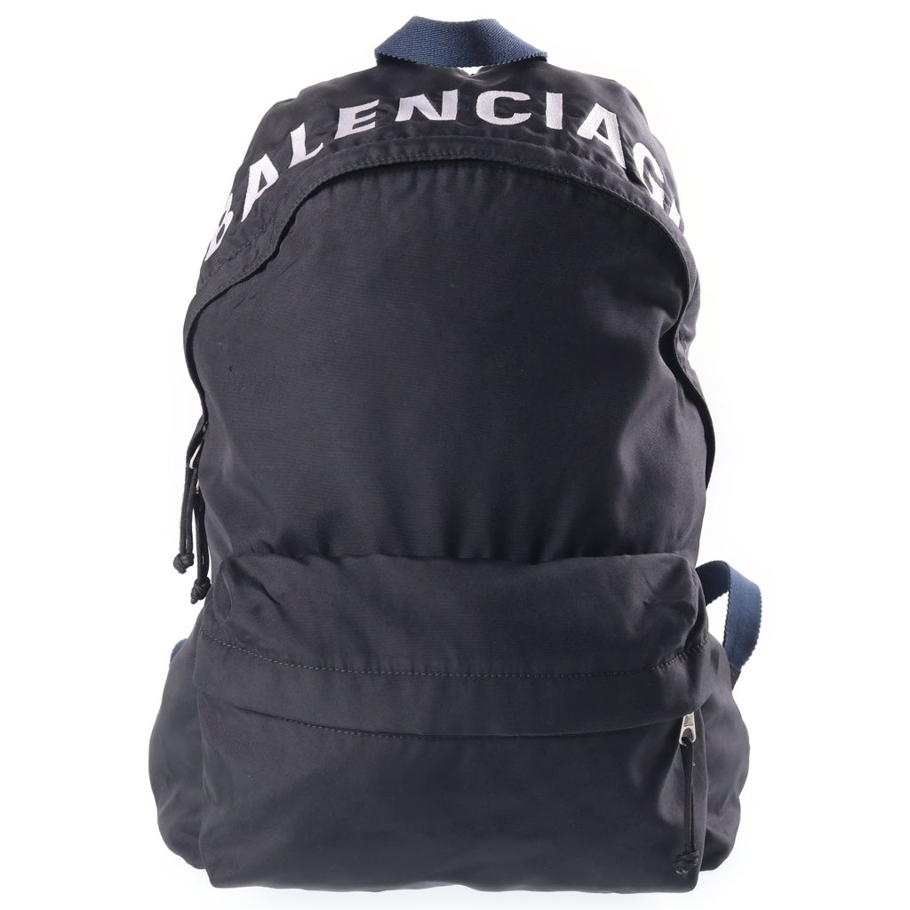 BALENCIAGA(バレンシアガ) ロゴ刺繍 ナイロン バックパック リュック ブラック 507460