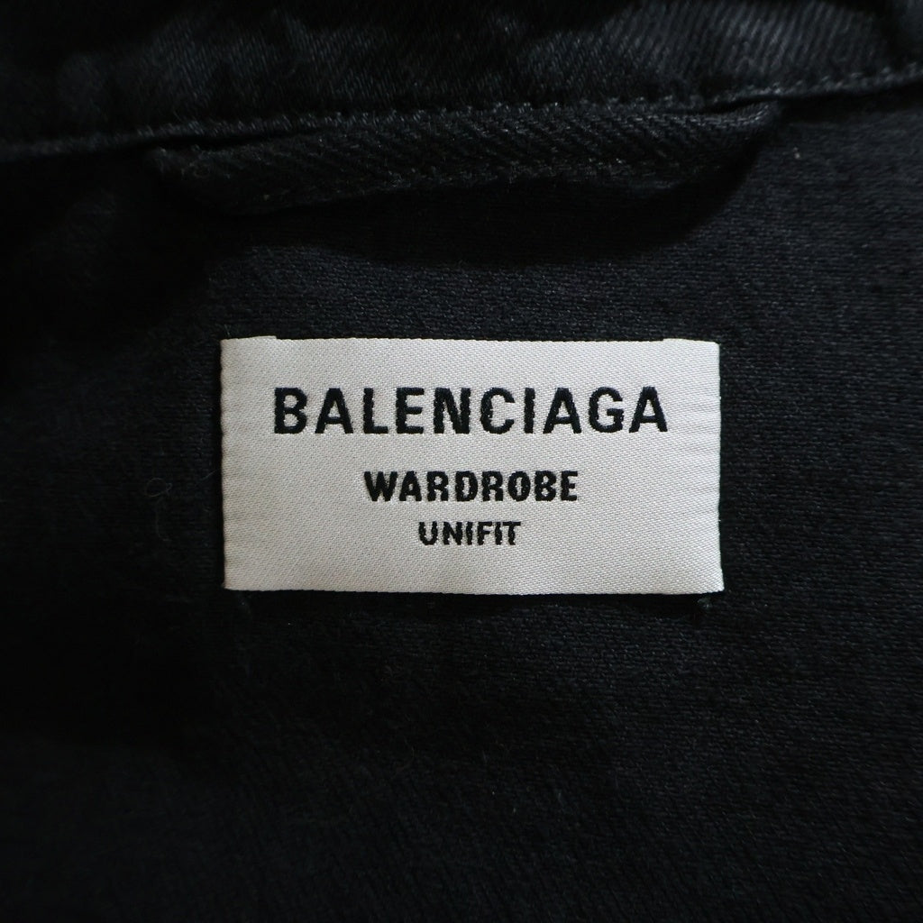 BALENCIAGA(バレンシアガ) 22SS 3B Sports Icon Denim Jacket スポーツアイコン デニムジャケット ブラック 704298 TBP47