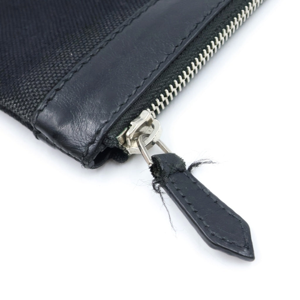 BALENCIAGA(バレンシアガ) ロゴ レザー切替 セカンドバッグ クラッチバッグ ブラック 373834 1000