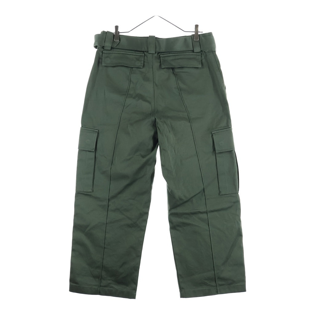 KENZO(ケンゾー) ハイウエスト ストレート レッグ カジュアルパンツ カーキ FE58PA3759GF