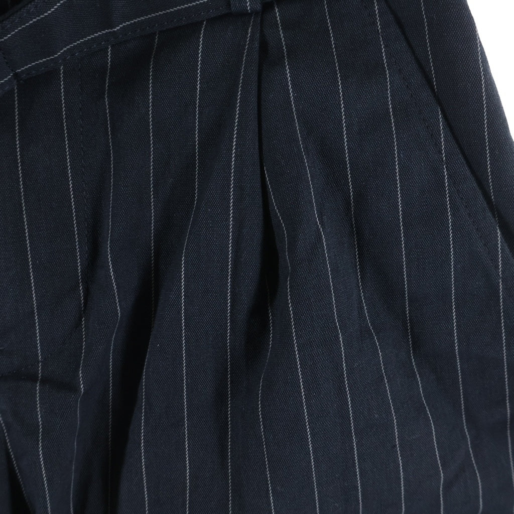 Sacai(サカイ) ストライプ コットン ハーフパンツ ブラック 23-03045M
