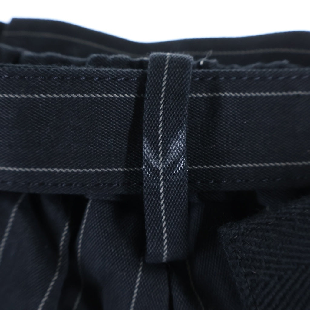 Sacai(サカイ) ストライプ コットン ハーフパンツ ブラック 23-03045M
