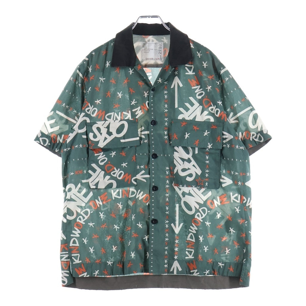 Sacai(サカイ) 23ss Eric Haze Bandana Print Shirt 総柄 半袖シャツ グリーン 23-02980M