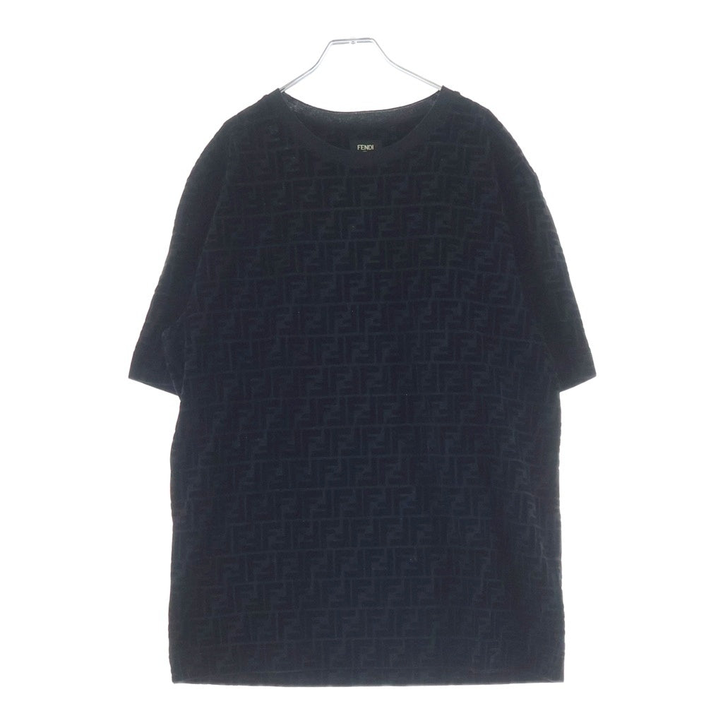 FENDI(フェンディ) 24AW ズッカ FFモチーフ 半袖 クルーネック Tシャツ ブラック FY0936 A7D5 FY0936 A7D5