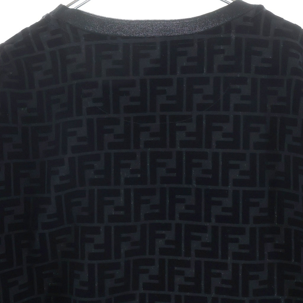 FENDI(フェンディ) 24AW ズッカ FFモチーフ 半袖 クルーネック Tシャツ ブラック FY0936 A7D5 FY0936 A7D5