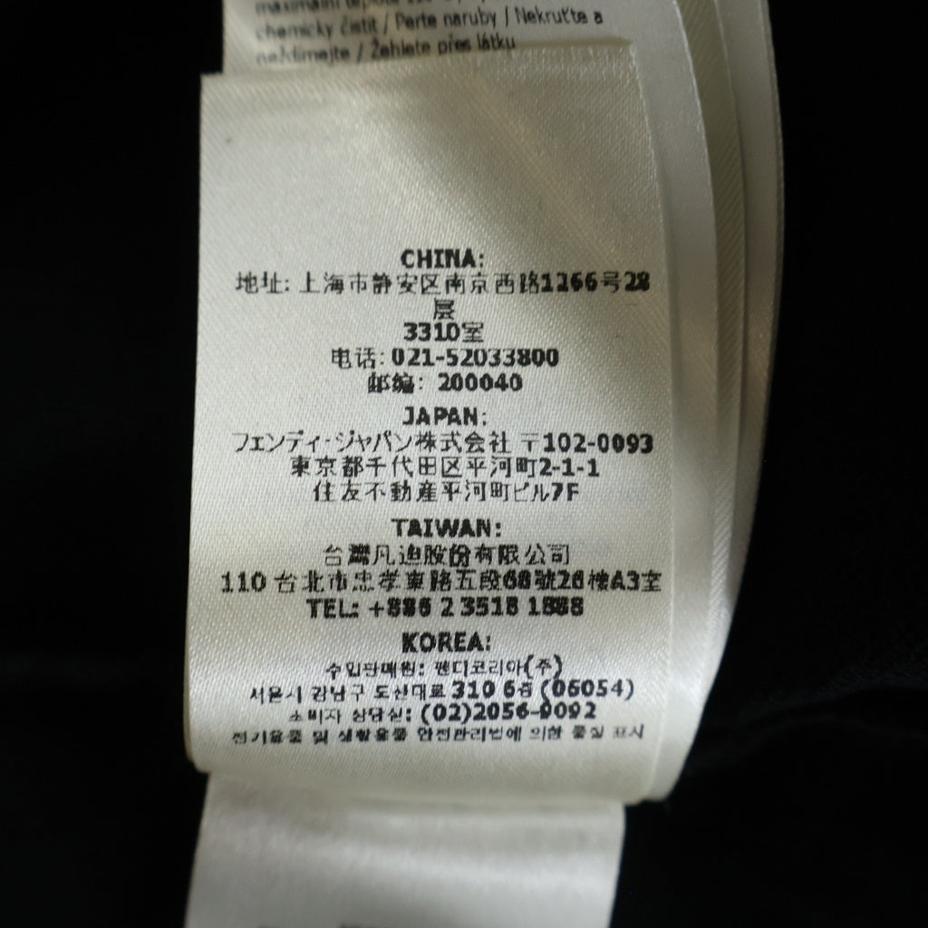 FENDI(フェンディ) 24AW ズッカ FFモチーフ 半袖 クルーネック Tシャツ ブラック FY0936 A7D5 FY0936 A7D5