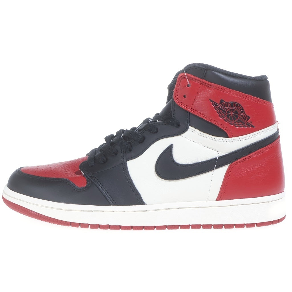 NIKE(ナイキ) AIR JORDAN 1 HIGH OG Bred Toe エアジョーダン1 ハイ ブレッドトゥ ハイカットスニーカーシューズ レッド/ホワイト US11/29cm 555088-610