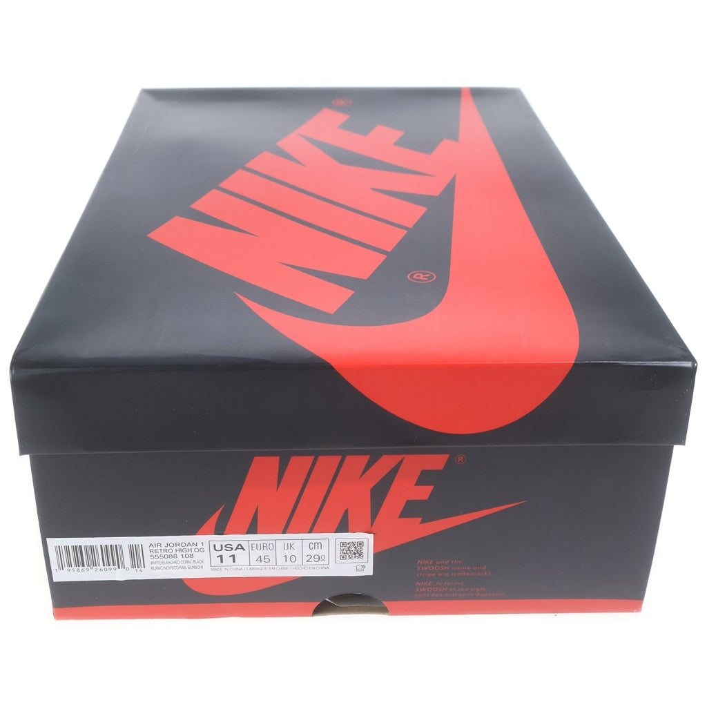 NIKE(ナイキ) AIR JORDAN 1 RETRO HIGH OG エア ジョーダン 1 レトロ ハイ オリジナル ハイカットスニーカー ホワイト 555088-108 US11/29cm