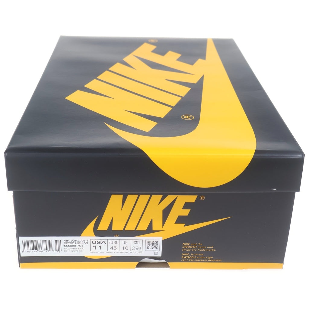 NIKE(ナイキ) AIR JORDAN1 RETRO HIGH OG POLLEN エアジョーダン1 パラン ハイカットスニーカー イエロー/ブラック 555088-701 US11/29cm