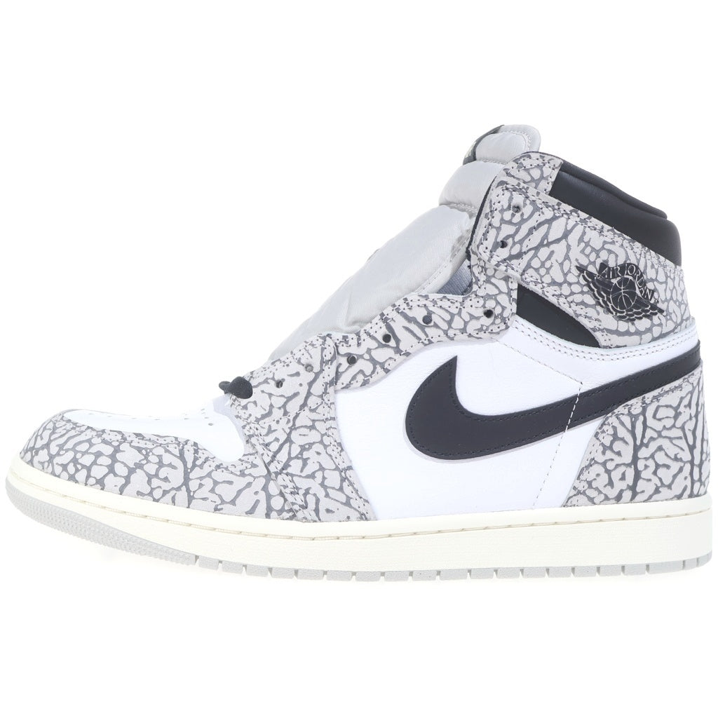 NIKE(ナイキ) AIR JORDAN 1 RETRO HIGH OG WHITE CEMENT ELEPHANT エアジョーダン1 ホワイトセメント サファリ ハイカットスニーカー グレー DZ5485-052 US11/29cm DZ5485-052
