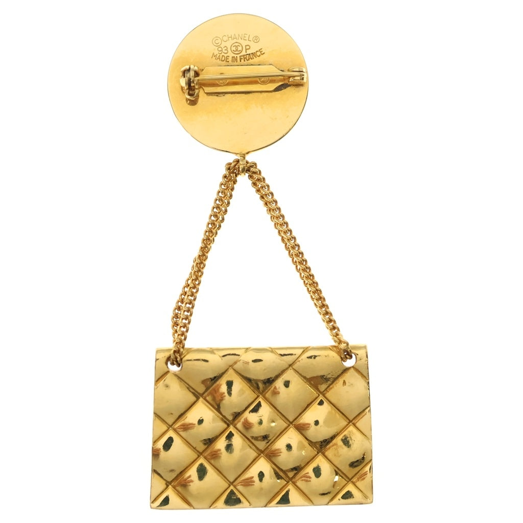 CHANEL(シャネル) ココマーク マトラッセ ブローチ 93P ゴールド メッキ ‐ レディース