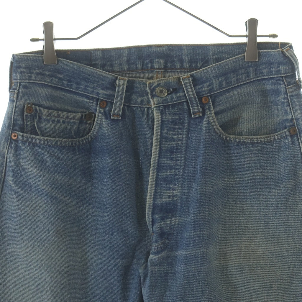 Levi's(リーバイス) 80s 501 66後期 ボタン裏524 赤耳 Rタブ ケアタグ 紙パッチ インディゴ デニム パンツ ‐