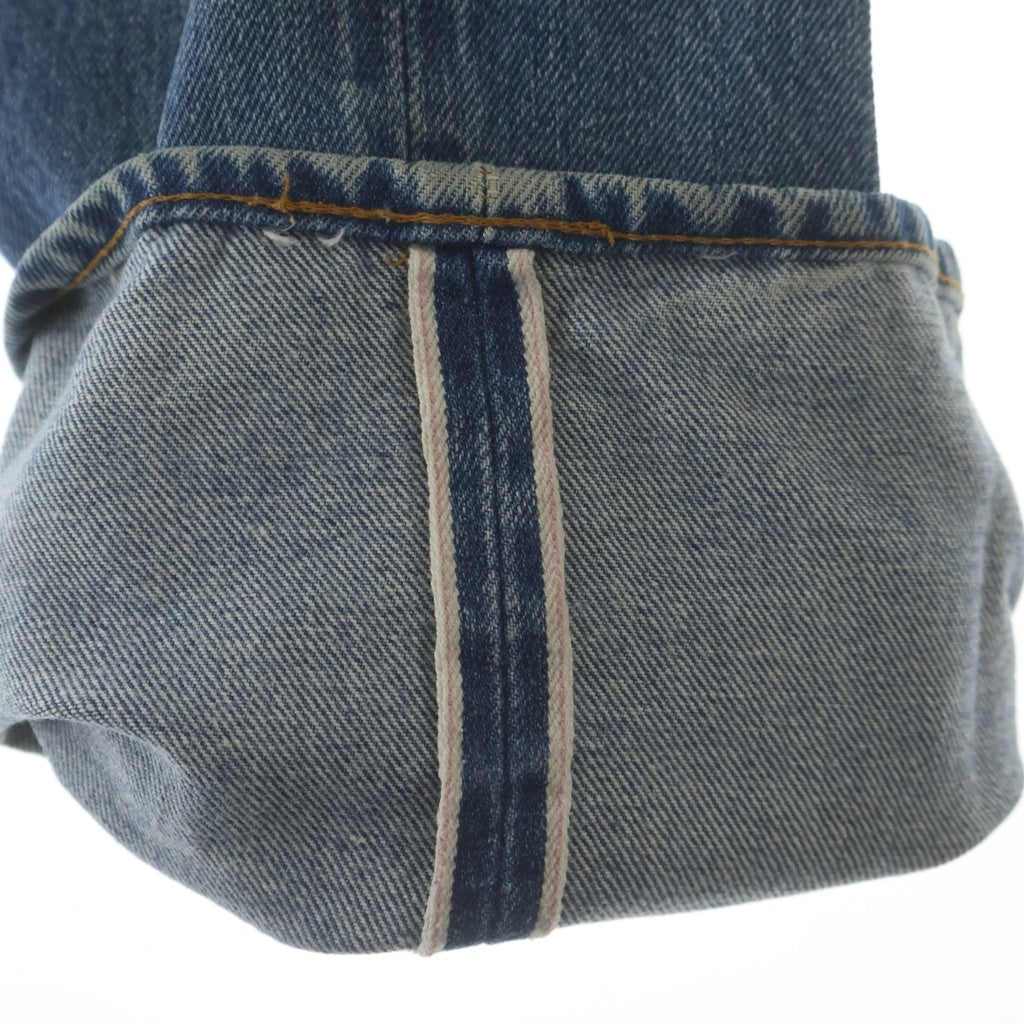 Levi's(リーバイス) 80s 501 66後期 ボタン裏524 赤耳 Rタブ ケアタグ 紙パッチ インディゴ デニム パンツ ‐