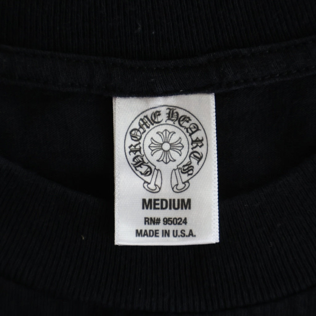 CHROME HEARTS(クロムハーツ) OLD BS FLEUR CIRCLE S/S オールド BSフレアサークルプリント ショートスリーブTシャツ クルーネック半袖カットソー ブラック