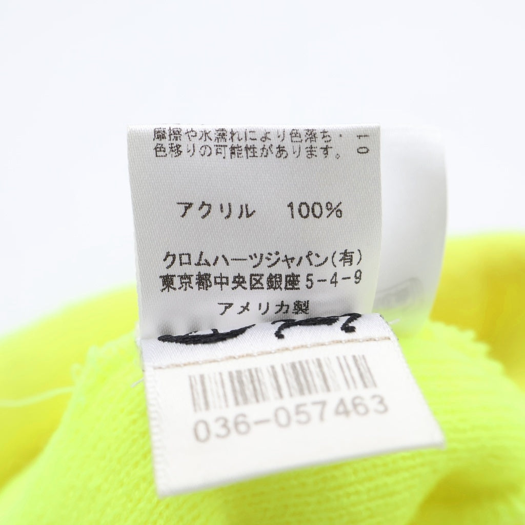 CHROME HEARTS(クロムハーツ) WACH CAP CROSS ワッチキャップ セメタリークロスデザイン ビーニー 帽子 イエロー ‐
