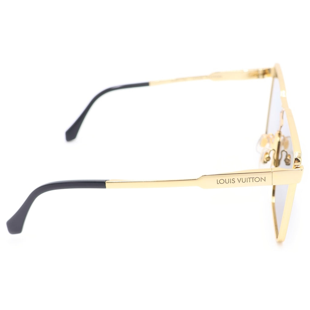 LOUIS VUITTON(ルイヴィトン) サイクロン サングラス メタルフレーム ブラックレンズ ゴールド Z1700U