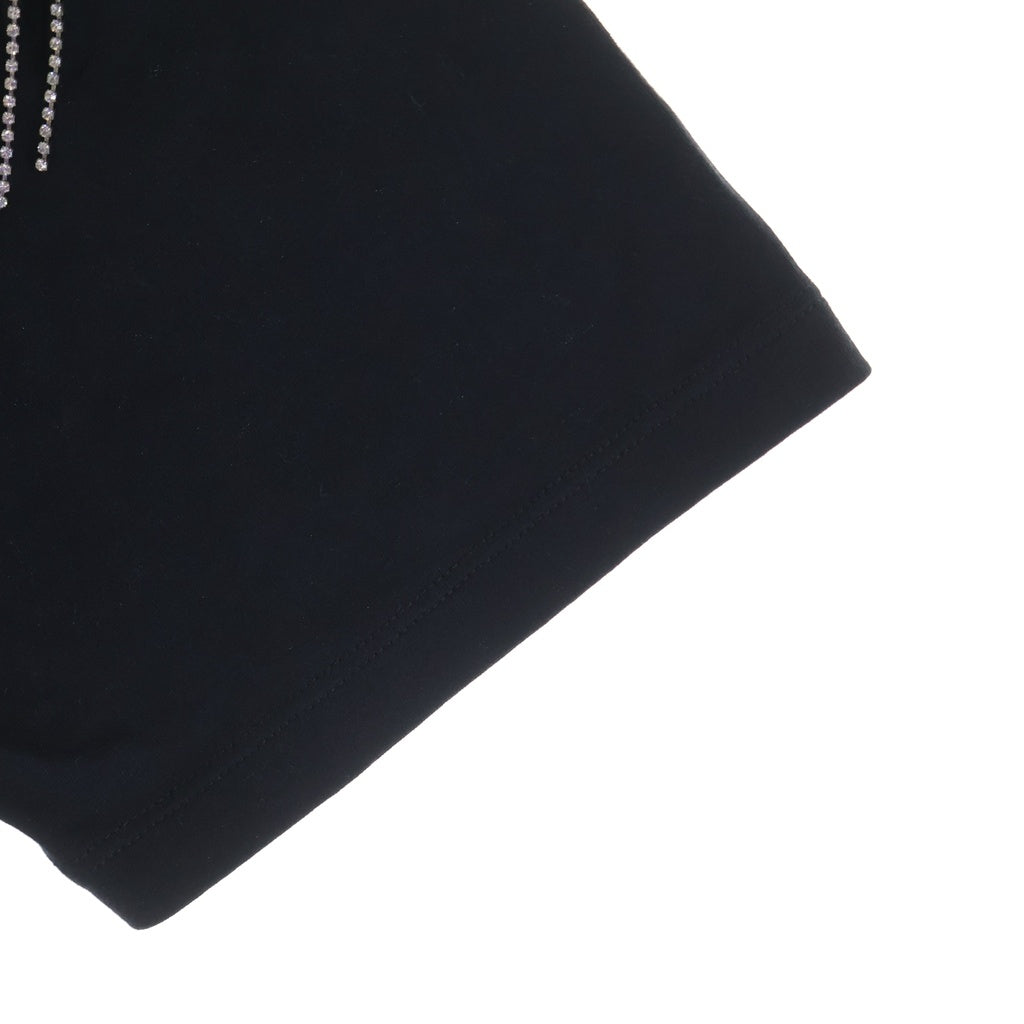 CELINE(セリーヌ) ロゴプリント ラインストーン 半袖 クルーネック Tシャツ ブラック 2X60C671Q