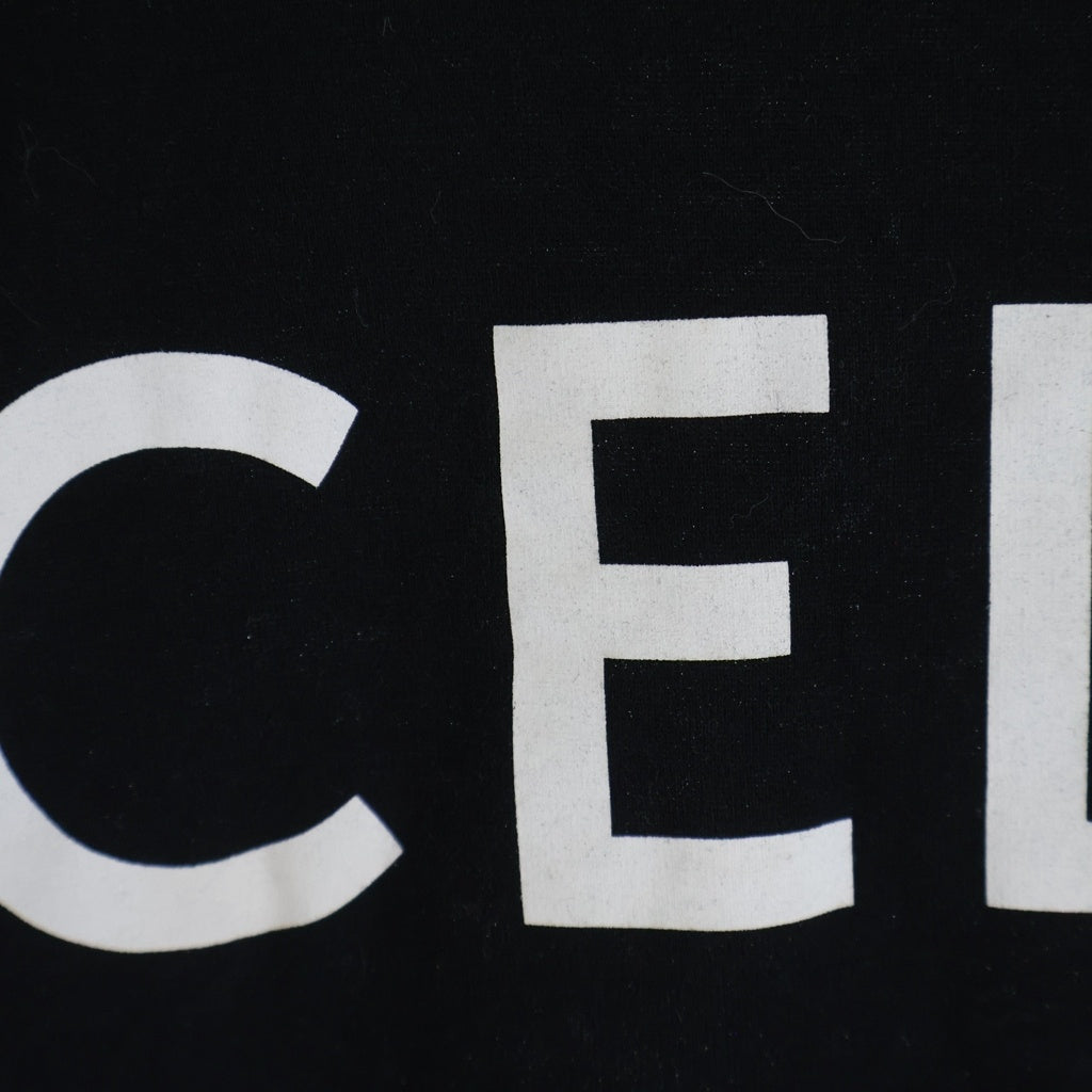 CELINE(セリーヌ) ロゴプリント ラインストーン 半袖 クルーネック Tシャツ ブラック 2X60C671Q
