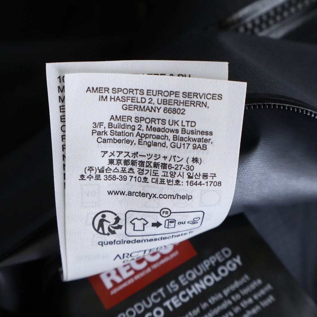 ARC'TERYX(アークテリクス) 25AW Beta SL Jacket ベータ ジャケット ブラック X000010553