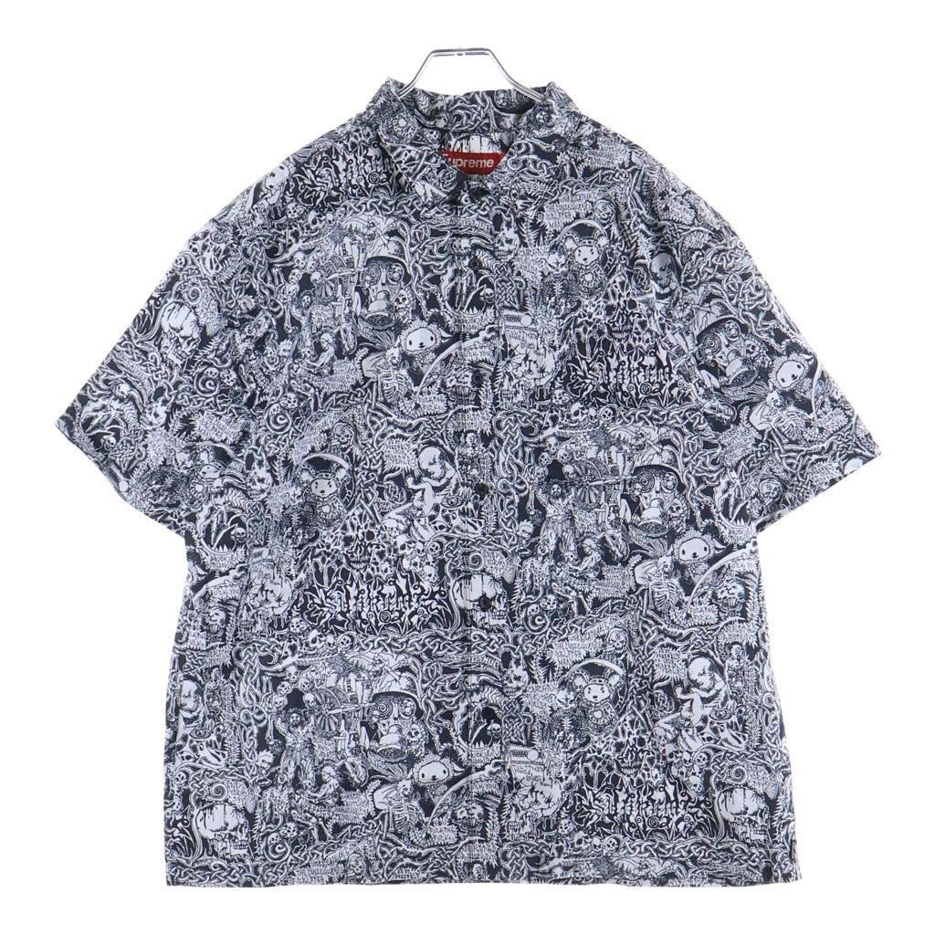 SUPREME(シュプリーム) 26SS Wombat S/S Shirt 総柄 半袖シャツ ホワイト/ブラック