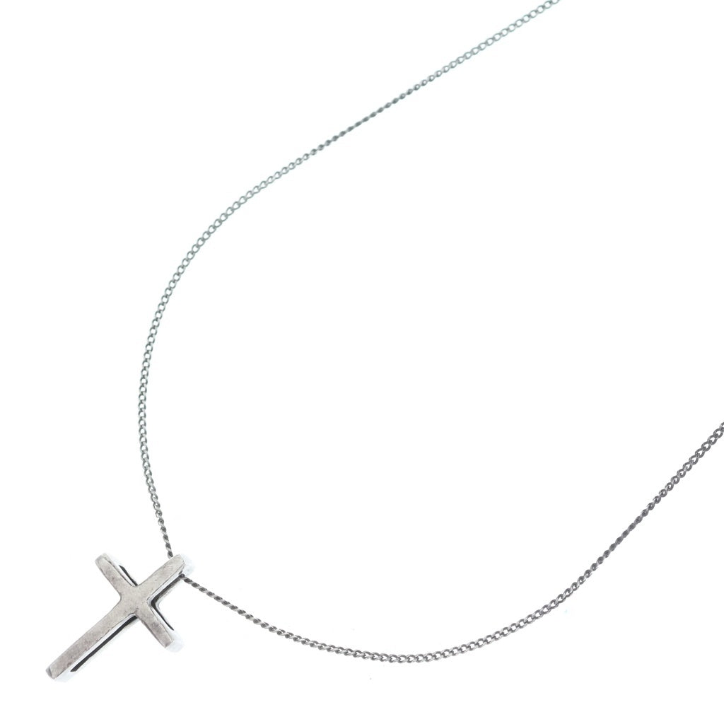 SAINT LAURENT PARIS(サンローランパリ) クロスモチーフ ペンダントトップ チェーンネックレス シルバー
