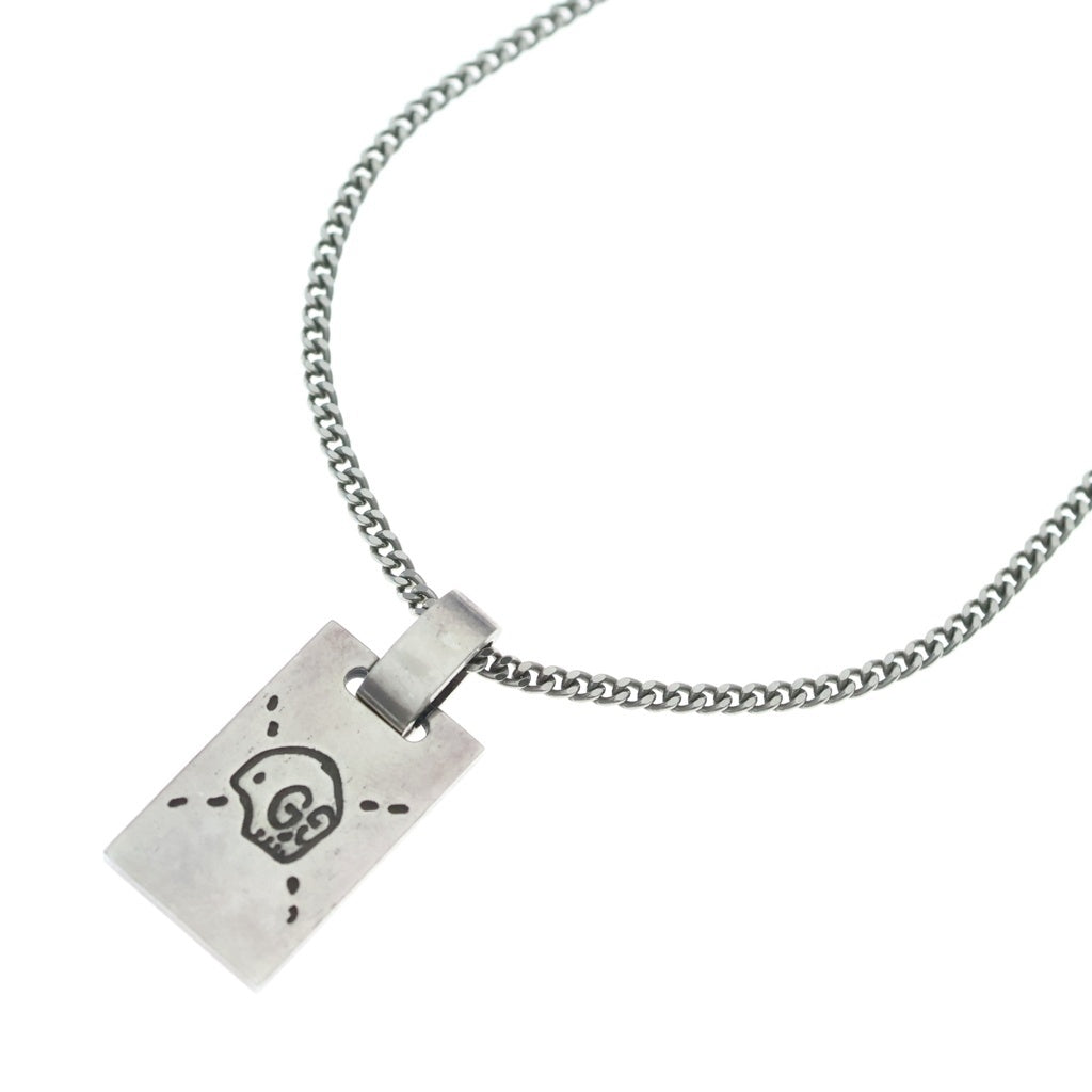 GUCCI(グッチ) ゴーストスカルモチーフトップ チェーンネックレス シルバー