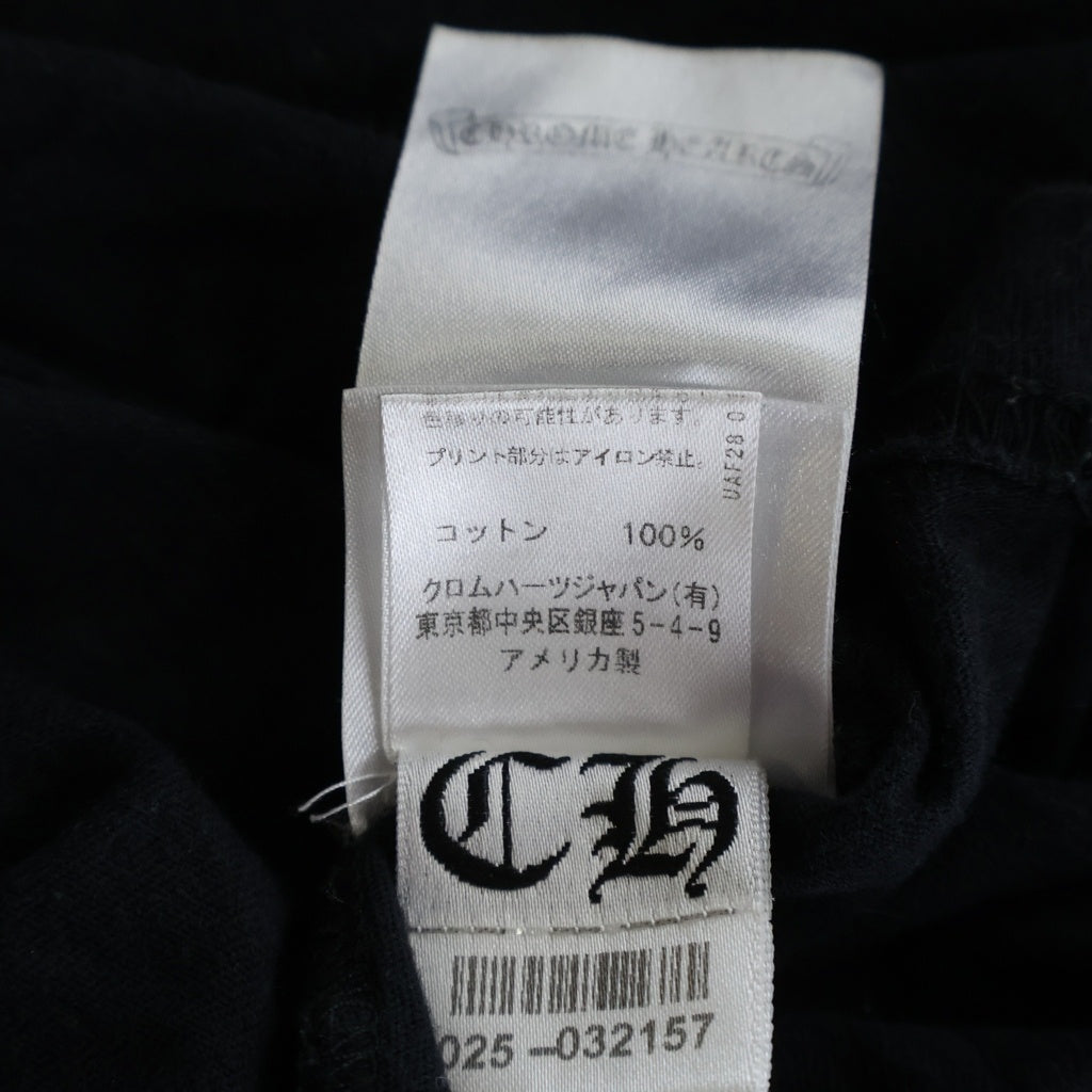 CHROME HEARTS(クロムハーツ) バック アーチ ロゴ プリント 半袖 Tシャツ カットソー ブラック ‐