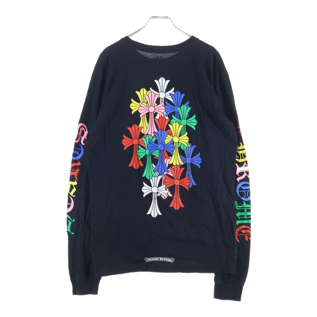 CHROME HEARTS(クロムハーツ) MLTCOL CEM CRS LS マルチカラーセメタリークロスプリント長袖カットソー ブラック ‐