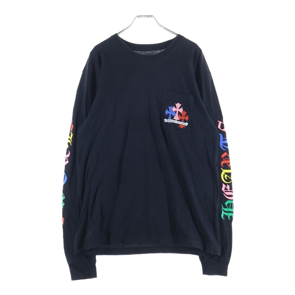 CHROME HEARTS(クロムハーツ) MLTCOL CEM CRS LS マルチカラーセメタリークロスプリント長袖カットソー ブラック ‐